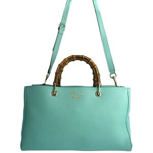 GUCCI Bamboo Shopper 2way Leather Tote Bag